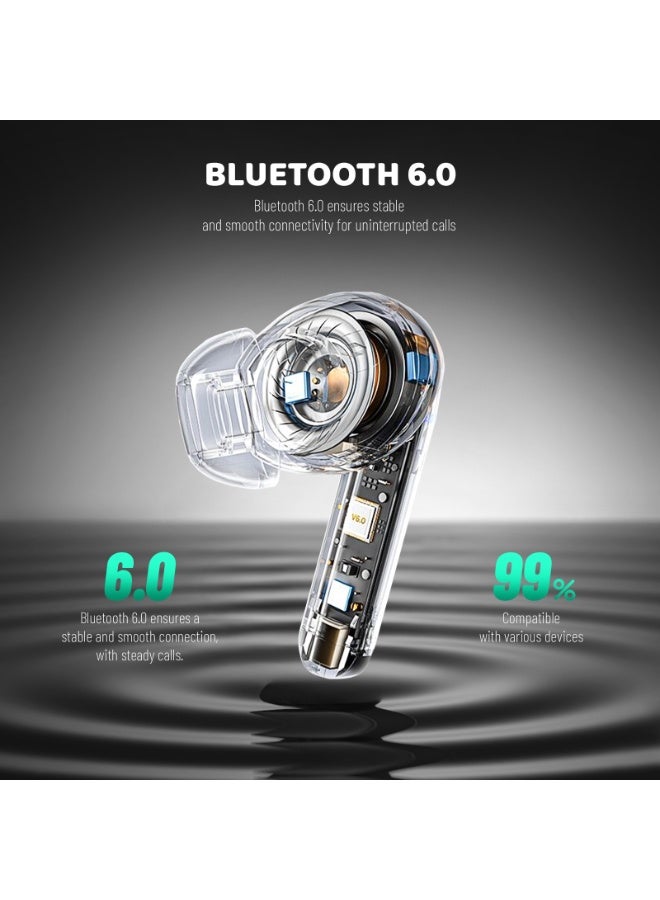 Philips Earbuds, Bluetooth Earbuds, BT Headphone, Open Ear Ring True Open Ear Headphones, True Wireless Earbuds – Bluetooth, In-Ear Headphones with DNS Call Noise Reduction, 28H Playtime, 10mm Bass Driver, 360° Spatial Sound, IPX4 Sweatproof for Sports, Work, Travel & iPhone/Android (TAT1320) White - Image 4
