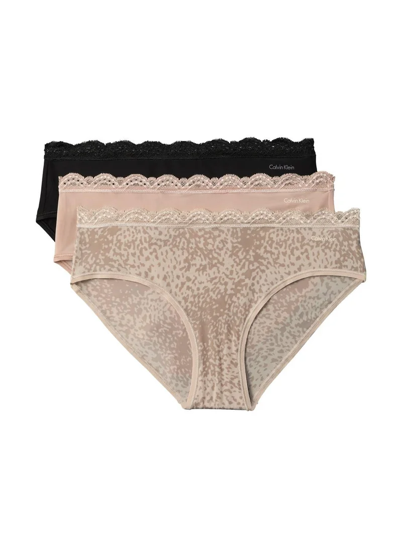3 Pack Hipster Panties - Micro Stretch With Lace