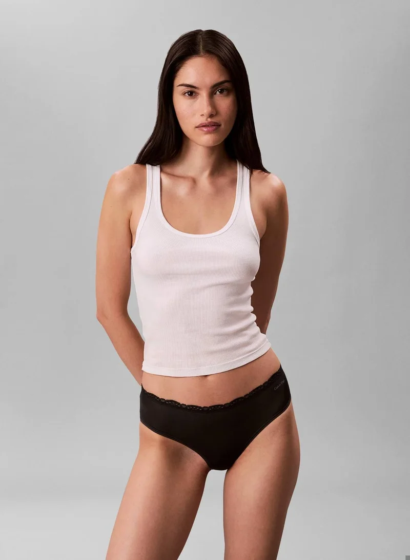 CALVIN KLEIN Black/Cedar/ANIMAL WAVE OXFORD TAN 3 Pack Hipster Panties - Micro Stretch With Lace for Women | Best Price UAE