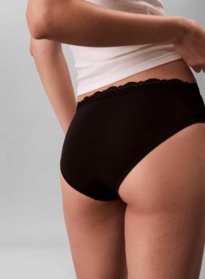 CALVIN KLEIN Black/Cedar/ANIMAL WAVE OXFORD TAN 3 Pack Hipster Panties - Micro Stretch With Lace for Women | Best Price UAE
