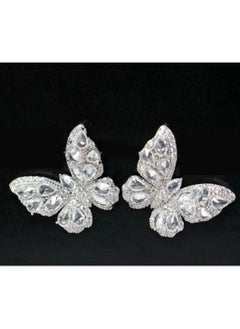 Generic Sparkling Butterfly Stud Earrings, Full of Rhinestone Inlays, Advanced Texture, Implying Blessing, Wealth, Beauty, Suitable for Brides and Fashionable Women，Girls  - Image 1