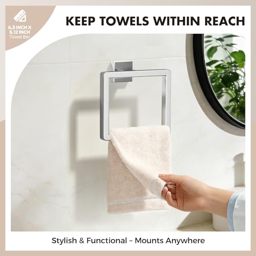 PAHSFS 10-Pieces Brushed Nickel Bathroom Accessories Set, Stainless Steel Bathroom Hardware Set, Towel Racks for Bathroom Wall Mounted 24 Inch Bath Towel Bar Set. - Image 4