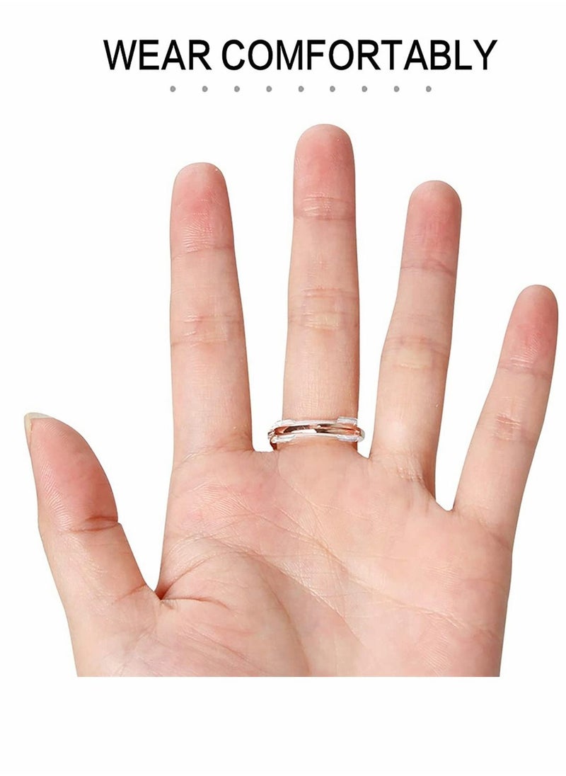 Generic - Ring Size Adjuster, Invisible Ring Size Adjuster for Loose Rings with 6 Sizes, Ring Adjuster Fit Any Rings Guard Spacer, Ring Size Reducer Spacer Ring Guard With Wiping Cloth, 12 Pcs - Image 1