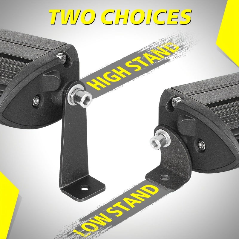 Light Bar Side Mounting Brackets For Straight Or Curved Single Row Led Light Bar Up To 52 Inch High Model - Image 5