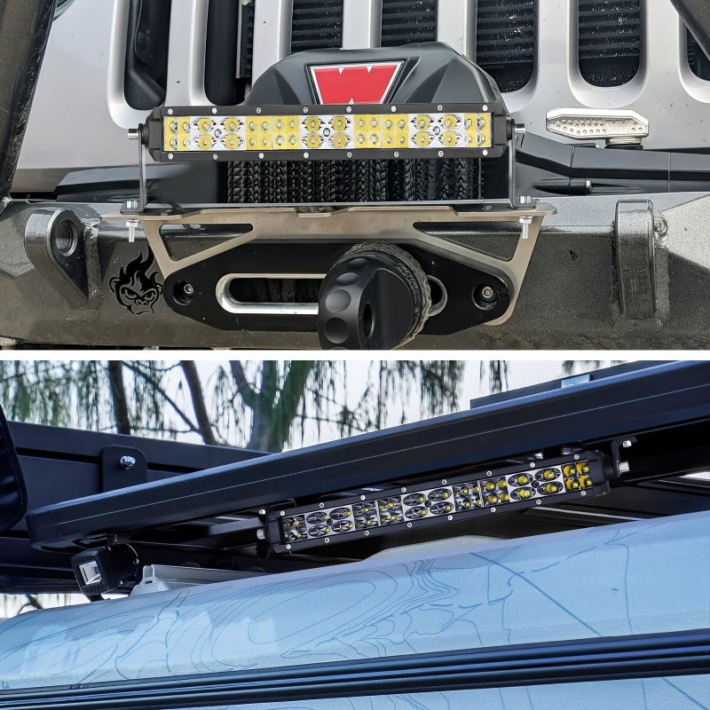 Light Bar Side Mounting Brackets For Straight Or Curved Single Row Led Light Bar Up To 52 Inch High Model - Image 3