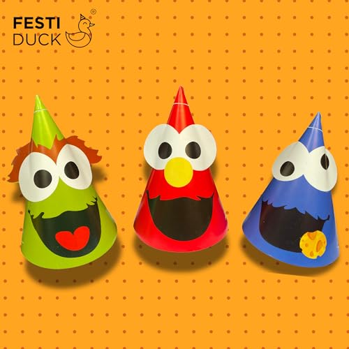 Festi Duck Funny Eye Pop-Out Birthday Party Caps Pack of 10 – Hilarious and Durable Caps for Kids and Adults, Ideal for Lively Celebrations - Image 2