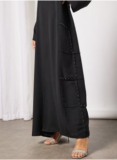 Hayat عباية سادة بياقة على شكل حرف V  - Image 3