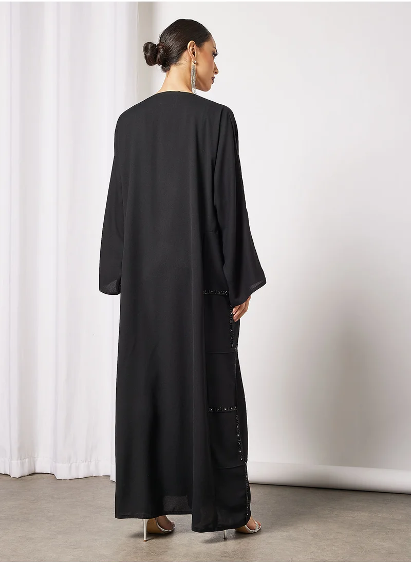 Hayat V-Neck Plain Abaya