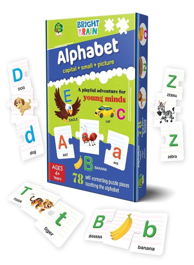 The Book Tree Capital and Small Letter Alphabet Puzzle - 78 Piece Jigsaw Puzzle for Preschoolers, Educational Toy for Learning ABCs and Letters, Gifts for Kids Ages 3 to 6 by Majestic Book Club - Image 1