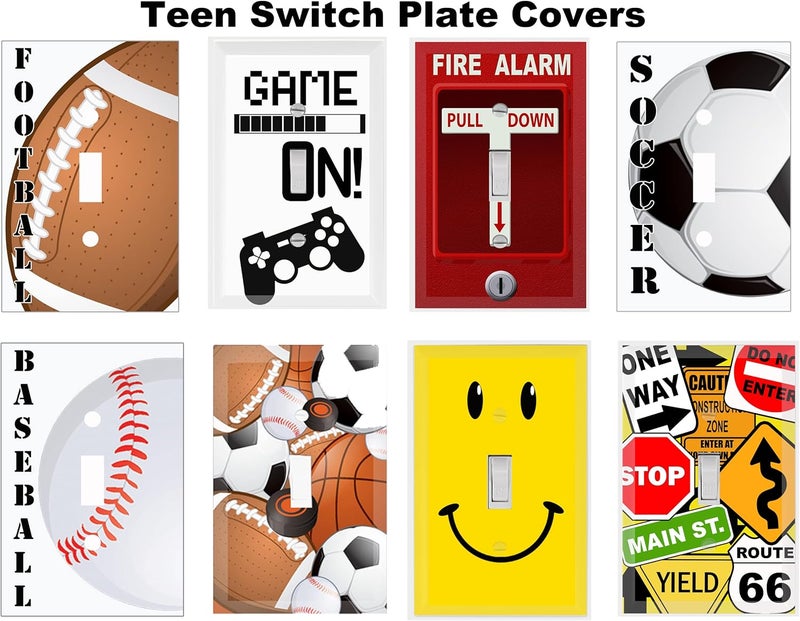 Create-A-Mural Boys Room Light Switch Cover Plate Kids Decorative Nursery Teen Toddler Room Decor Bedroom Bathroom Playroom (Rocket Ship) - Image 4