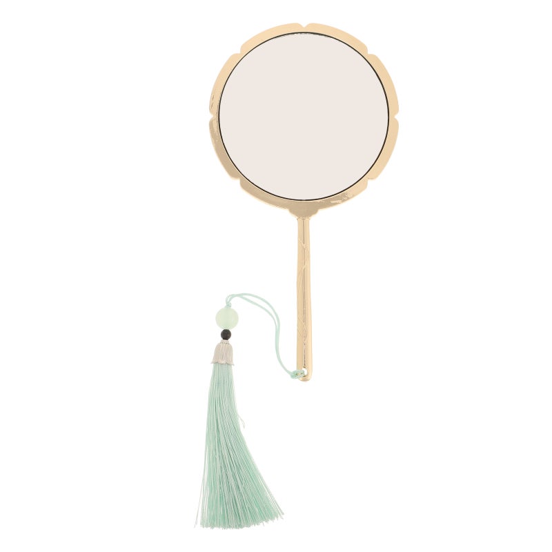 Vintage Handheld Mirror with Handle Embossed Design Small Travel Mirror for Makeup Portable Vanity Mirror for Personal Use - Image 5