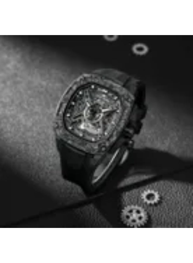 TSAR BOMBA قنبلة القيصر مادة مظلمة 5 TB8605-04 إطار كربوني أوتوماتيكي بقرص هيكلي حزام مطاطي أسود - Image 2