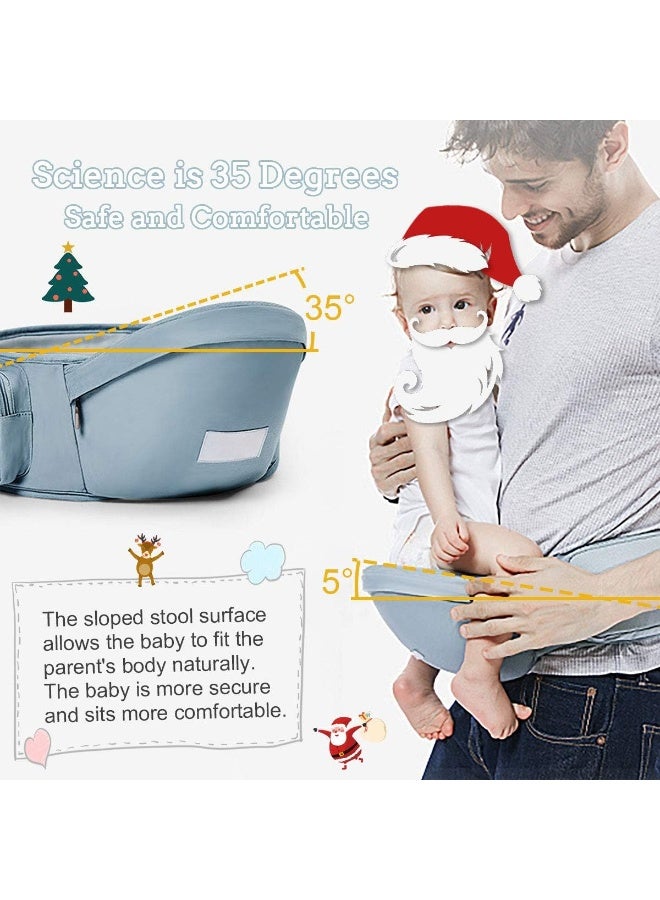 FRUITEAM Baby - 6-in-1 Baby Carrier with Waist Stool & Hip Seat, One Size Fits All - Newborn to Toddler - Image 5