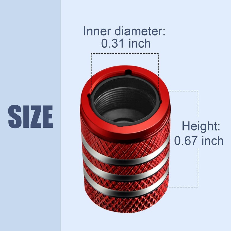 DECURCAR Tire Valve Stem Cap Cover - (12 Pack) Tire Air Cap Metal with Plastic Liner Corrosion Resistant Leak-Proof American Flag for Car Truck Motorcycle Bike - Image 3