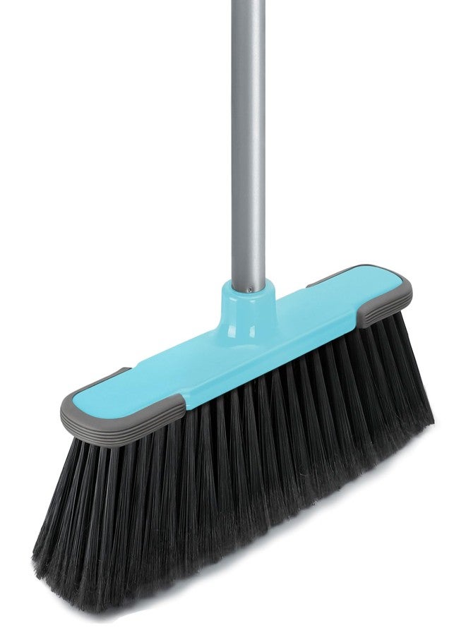 Ajimy Indoor Broom,Soft Bristle Heavy-Duty Broom for Sweeping Concrete Courtyard Garage Patio Indoor Home Kitchen Office - Image 1