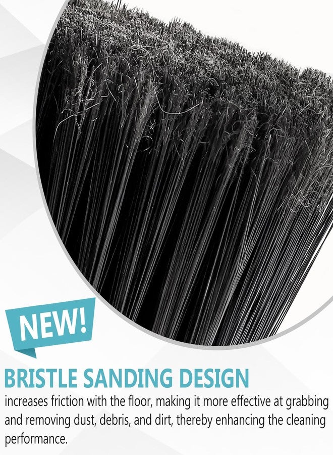 Ajimy Indoor Broom,Soft Bristle Heavy-Duty Broom for Sweeping Concrete Courtyard Garage Patio Indoor Home Kitchen Office - Image 2
