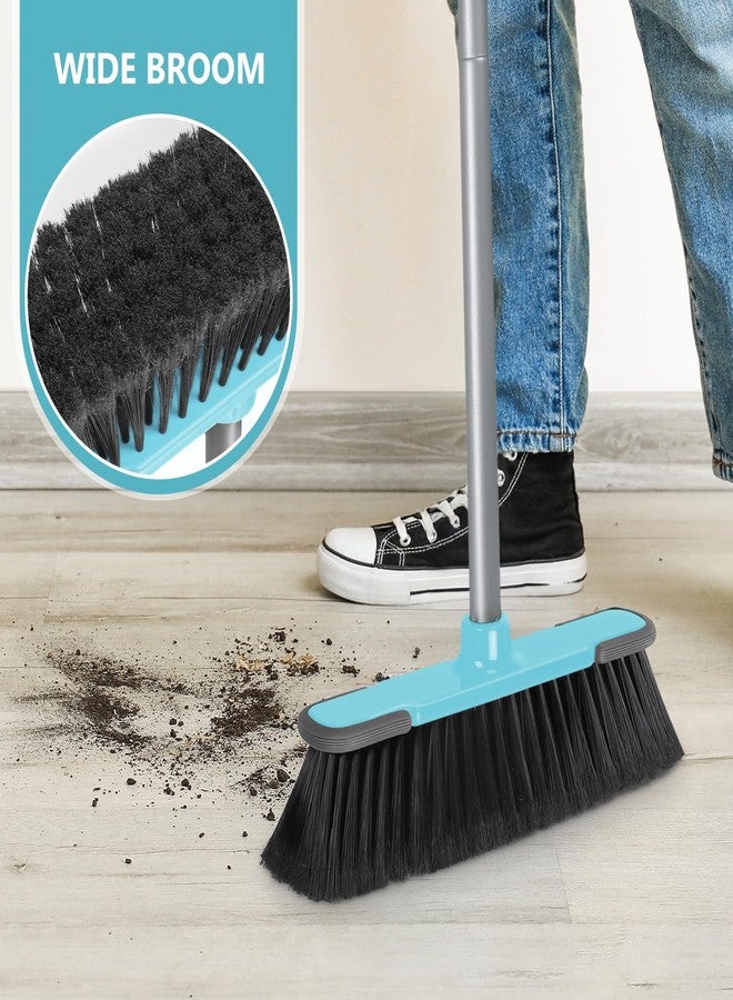 Ajimy Indoor Broom,Soft Bristle Heavy-Duty Broom for Sweeping Concrete Courtyard Garage Patio Indoor Home Kitchen Office - Image 3