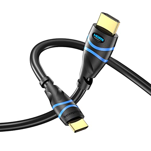BlueRigger Mini HDMI to HDMI Cable (15FT, 4K 60Hz HDR, Bidirectional High Speed Cord, Ethernet, Audio Return) Compatible with DSLR Camera, Camcorder, Graphics/Video Card, Raspberry Pi Zero W - Image 1