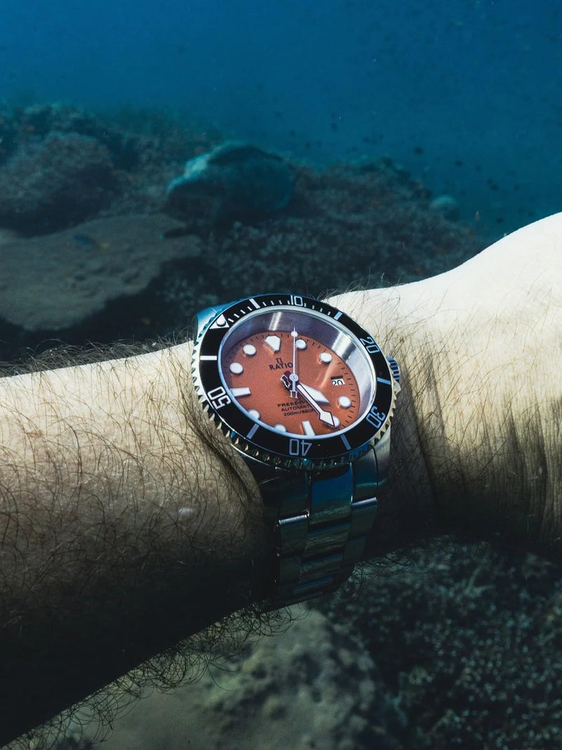 RATIO FreeDiver Sapphire Crystal Diver Watch Japanese Automatic Dive Watch 200m Water Resistant Diving Watch (Orange) - Image 5
