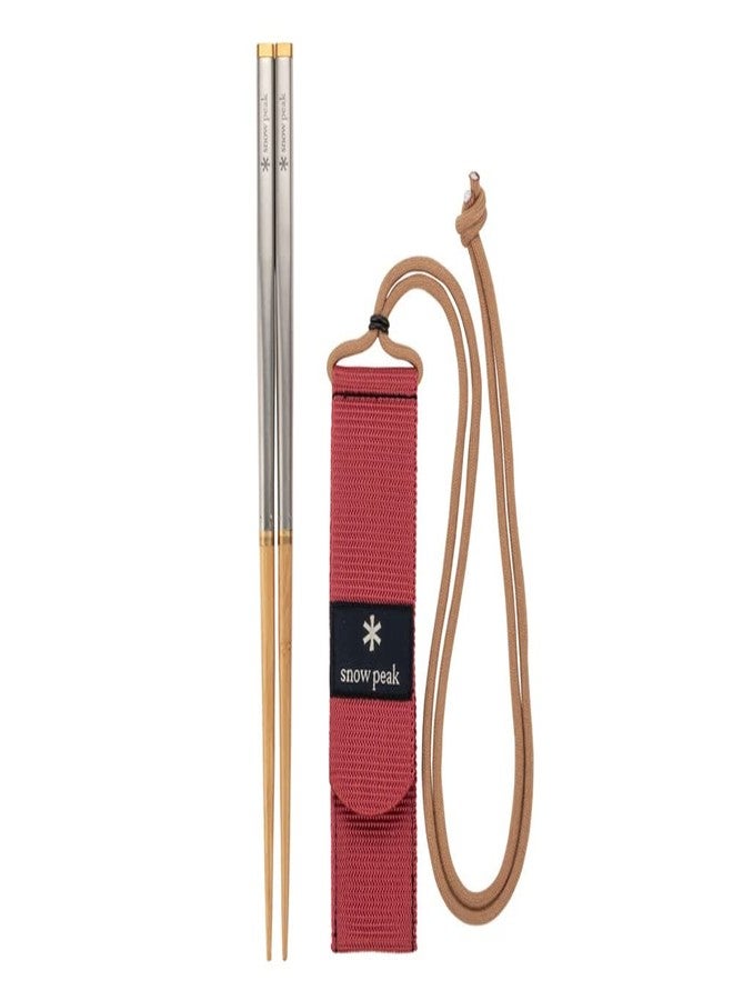 Snow Peak Wabuki 8" Chopsticks with Carry Sleeve, Ultralight Japanese Cutlery for Camping, Daily use & Outdoors - Image 1