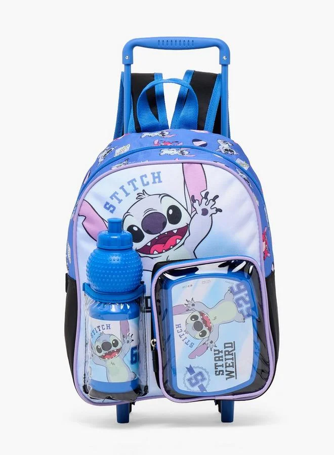 ديزني Stitch 3-Piece Backpack Set For Kids 8-13 Years With Lunch Bag And Water Bottle