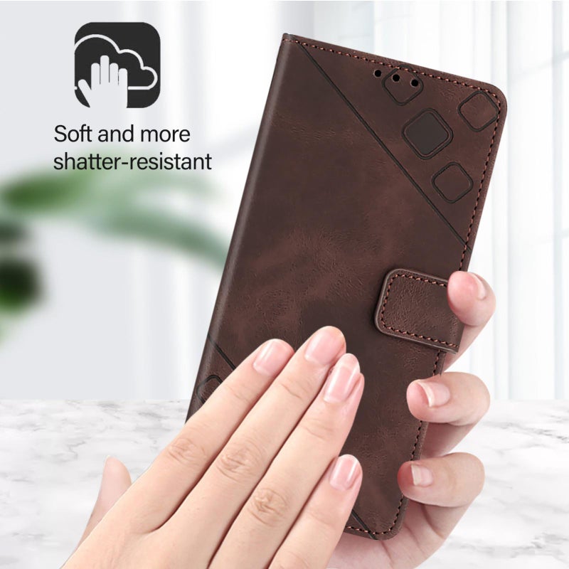 erorex For Honor 400 Pro 5G Global 160.8mm -feel Embossed Leather Phone Case(Brown) - Image 4