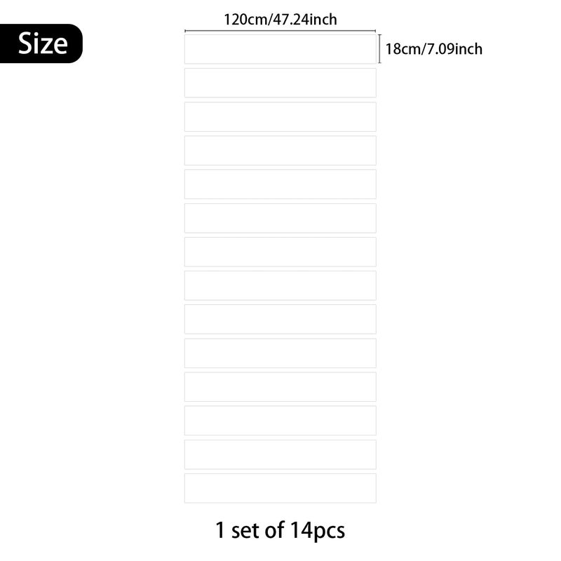 funlife 14 Strips Pure White Stair Riser Decals Peel and Stick, White Stair Riser Stickers Self Adhesive Vinyl Stairway Stickers for Entryway, Staircase Step Decals for Home Decor, 7.09â€œ x 47.24" - Image 2