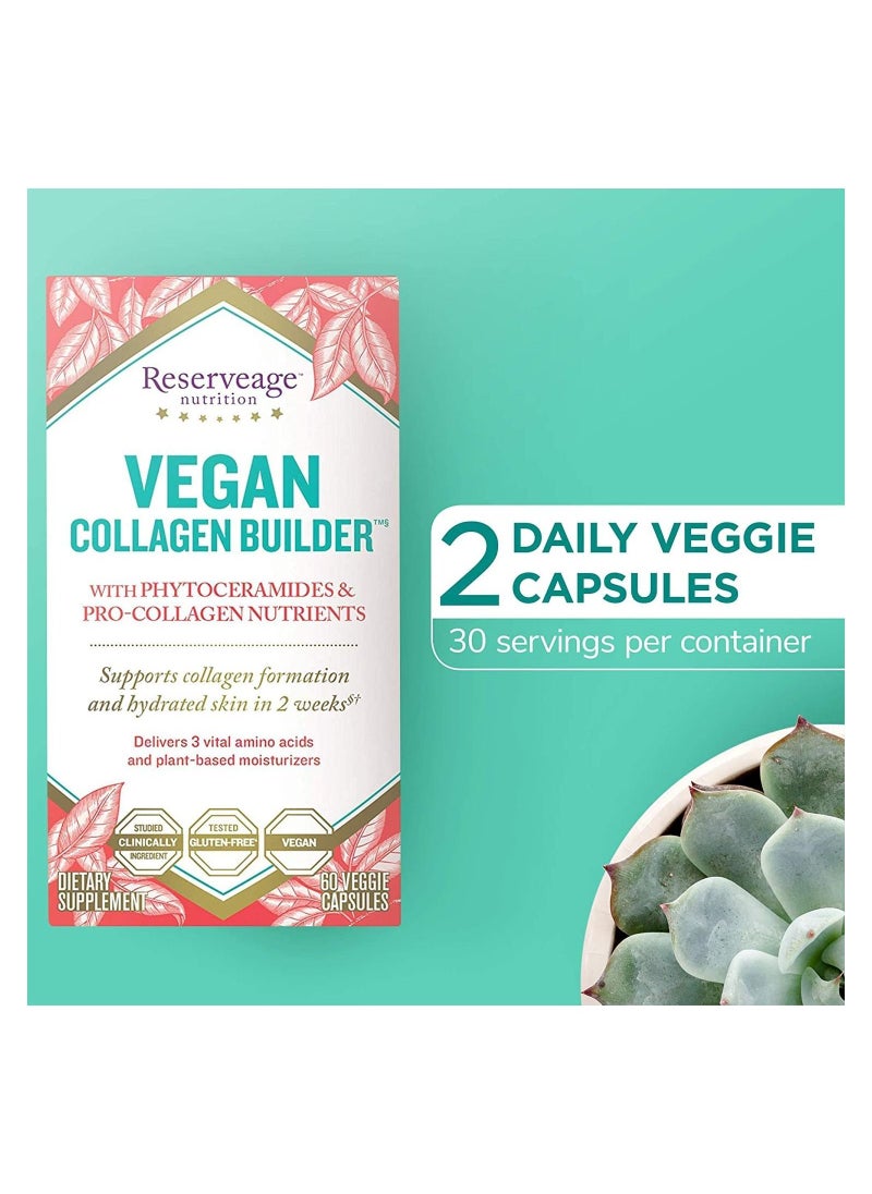 Reserveage - Reserveage, Vegan Collagen Builder, Plant-Based Beauty Supplement to Support Natural Collagen Production, 60 Capsules (30 Servings) - Image 1