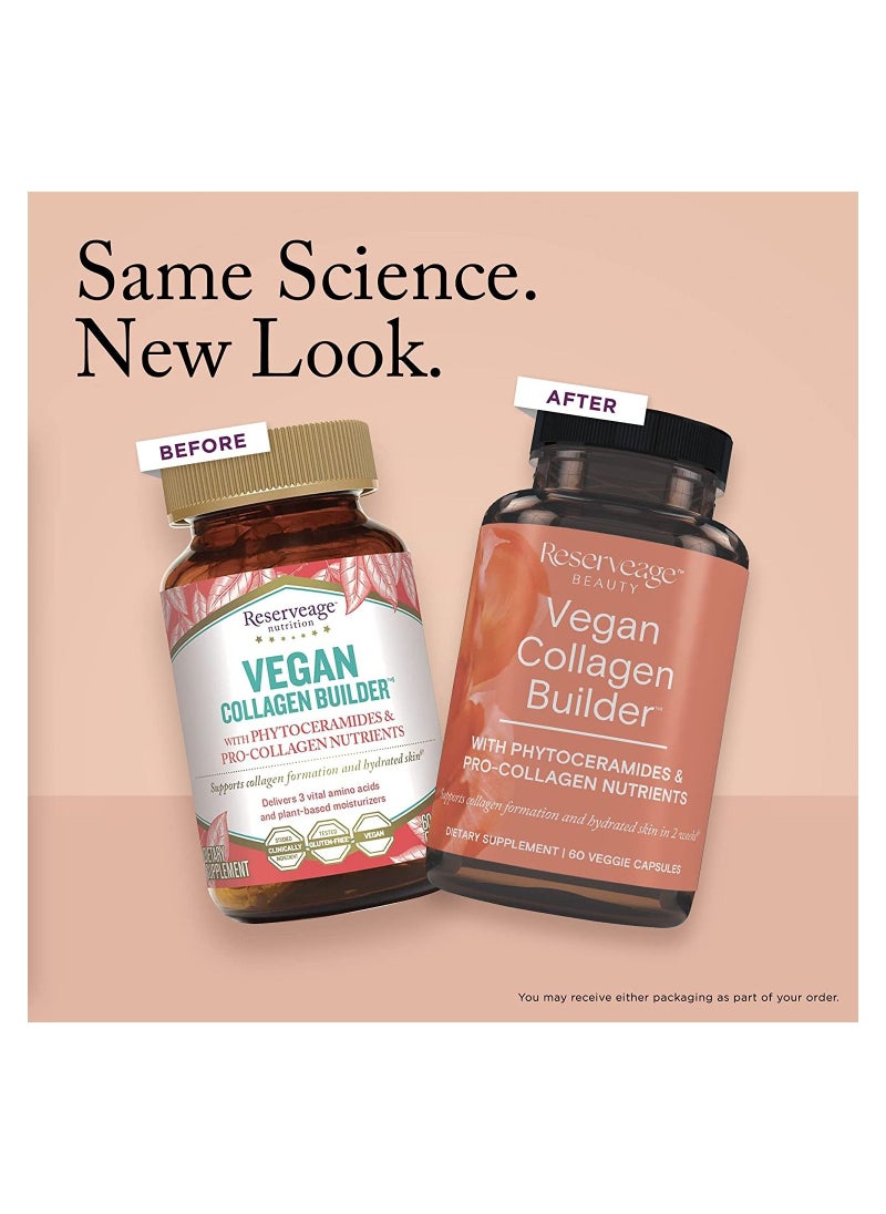 Reserveage - Reserveage, Vegan Collagen Builder, Plant-Based Beauty Supplement to Support Natural Collagen Production, 60 Capsules (30 Servings) - Image 1