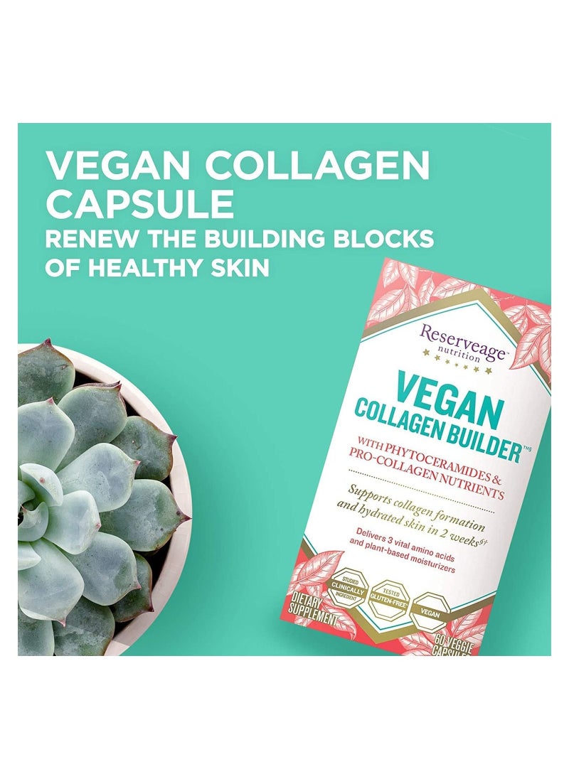 Reserveage - Reserveage, Vegan Collagen Builder, Plant-Based Beauty Supplement to Support Natural Collagen Production, 60 Capsules (30 Servings) - Image 1