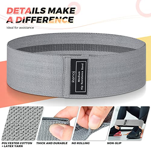 Renoj Resistance Bands, Exercise Workout Bands for Women and Men, 5 Set of Stretch Bands for Booty Legs, Pilates Flexbands - Image 2