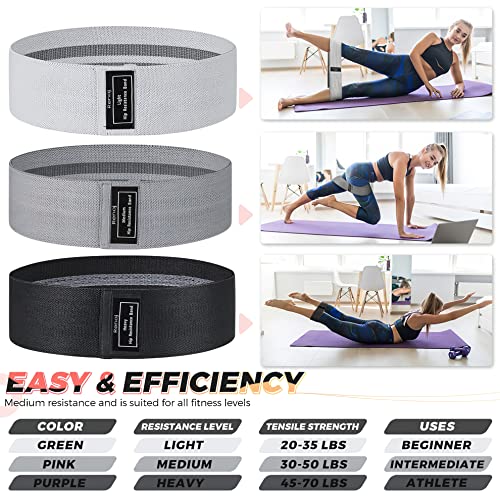 Renoj Resistance Bands, Exercise Workout Bands for Women and Men, 5 Set of Stretch Bands for Booty Legs, Pilates Flexbands - Image 3