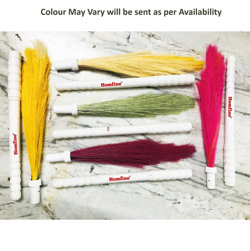 Homfine Plastic Broom Phool Jhadu Foldable Long Handle for Wet, Dry Floor Cleaning Dusting (Multicolor, 1U, Length - 39inch, carpet) - Image 5