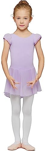 MdnMd Girls Ballet Dance Leotards Dress Clothes for Ballerina Outfits (Age 6-8,Lavender Purple) - Image 2