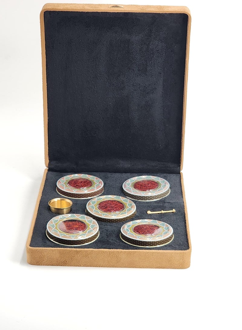 Salman Saffron Super Negin Safron in Velvet Gift Box with prop - Image 1