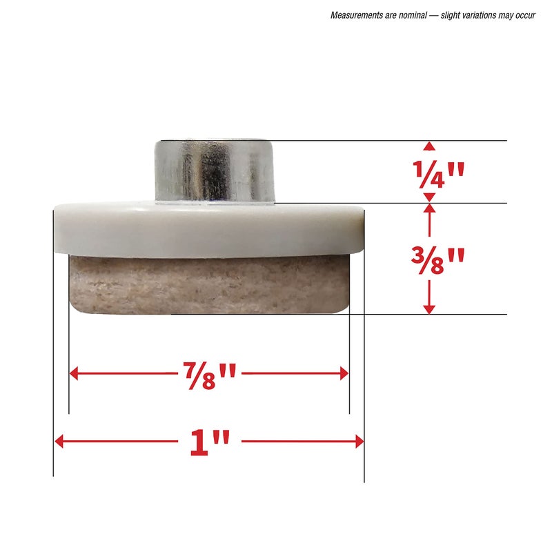 Shepherd Hardware Shepherd Hardware 9934 1-Inch Felt Nail On Furniture Pads, 8-Pack,Almond  - Image 5