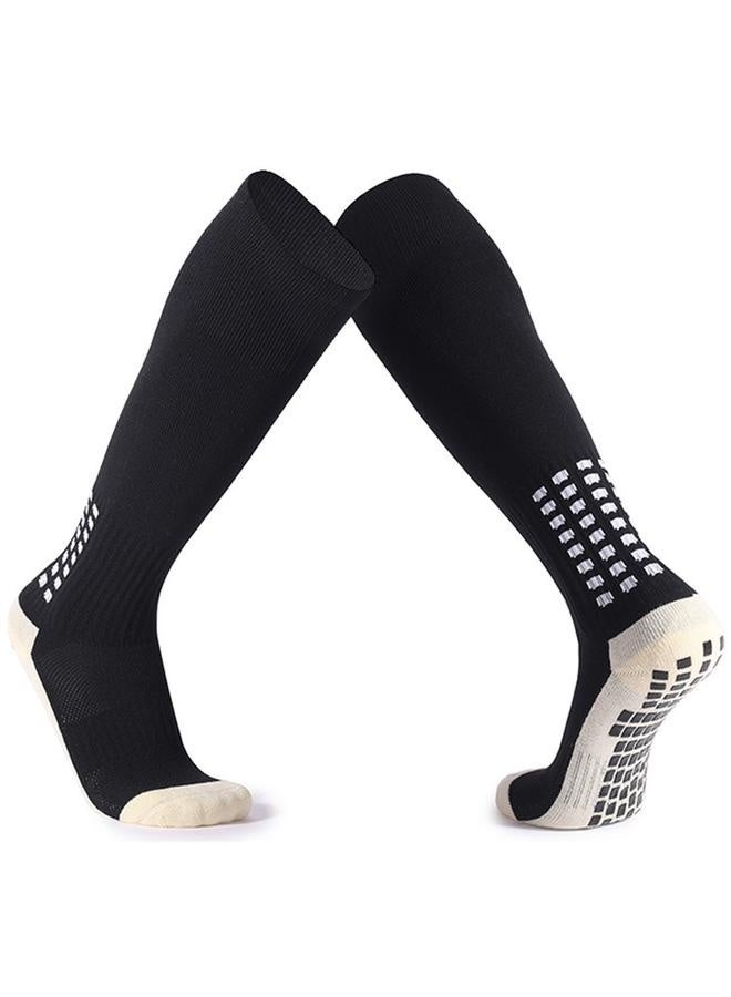 Generic Anti Slip Soccer Knee Socks,Non Slip Football/Basketball/Hockey Sports Grip Socks-Soccer socks men's long tube square dispensing non-slip thickened towel sole training sports socks - Image 1