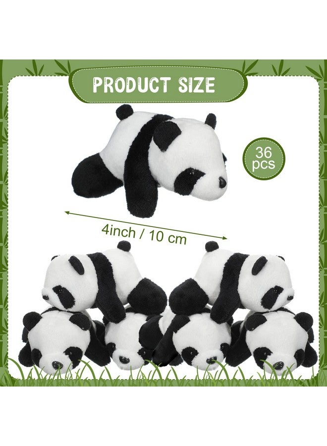Sotiff 36 Pcs Panda Stuffed Animal Panda Plush Toy 4 Inch Mini Stuffed Animals Small Soft Gifts, Jungle Safari Party Favors, Classroom Prizes, Stocking Stuffers for Boys Girls - Image 2