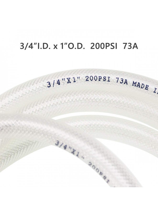Eastrans 3/4" ID x 50 Ft High Pressure Braided Clear PVC Vinyl Tubing Flexible Vinyl Tube, Heavy Duty Reinforced Vinyl Hose Tubing, BPA Free and Non Toxic  - Image 4