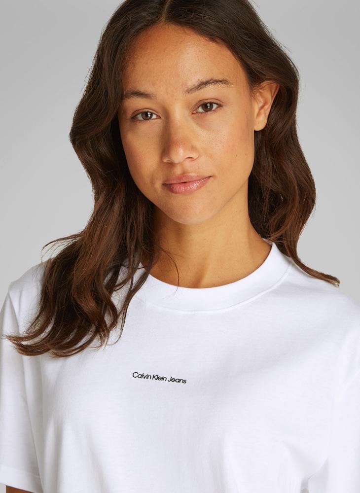 Calvin Klein Jeans Logo Crew Neck T-Shirt  - Image 3