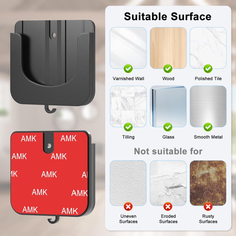 Annkoifu 2Pack Self-Adhesive Wall Mount Holder Fits for Tapo Indoor Security Camera C100/C101/C110/C111/Kasa Smart Security Camera EC60/KC400/KC100/KC105, No Drill Wall Mount Bracket Fits TP Link Camera - Image 4