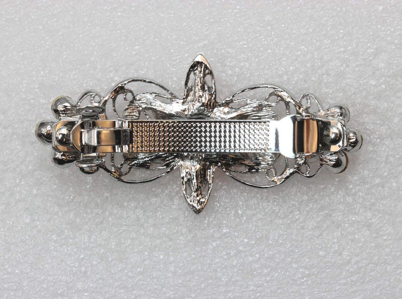 Faship Gorgeous Purple Rhinestone Crystal Flora Hair Barrette Clip - Image 5