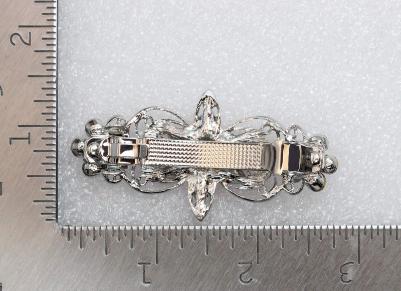 Faship Gorgeous Purple Rhinestone Crystal Flora Hair Barrette Clip - Image 4