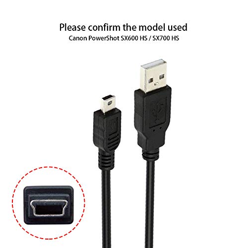 NiceTQ 3FT USB PC Computer Data Transfer Cable Cord for Canon PowerShot SX600 HS / SX700 HS Digital Camera - Image 2