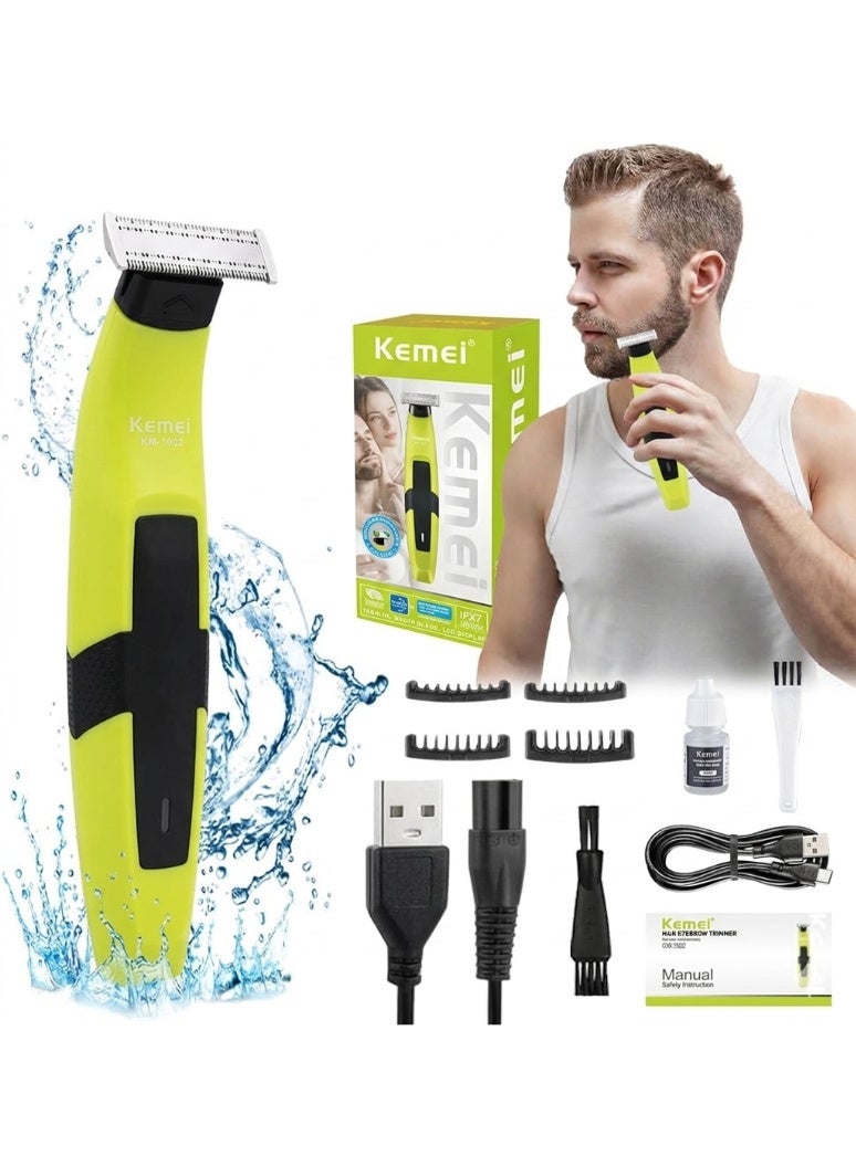 Rechargeable Electric Shaver for Men – Waterproof Beard Trimmer with Precision Blades, USB Charging, Multi-Length Combs for Grooming & Styling - Image 1
