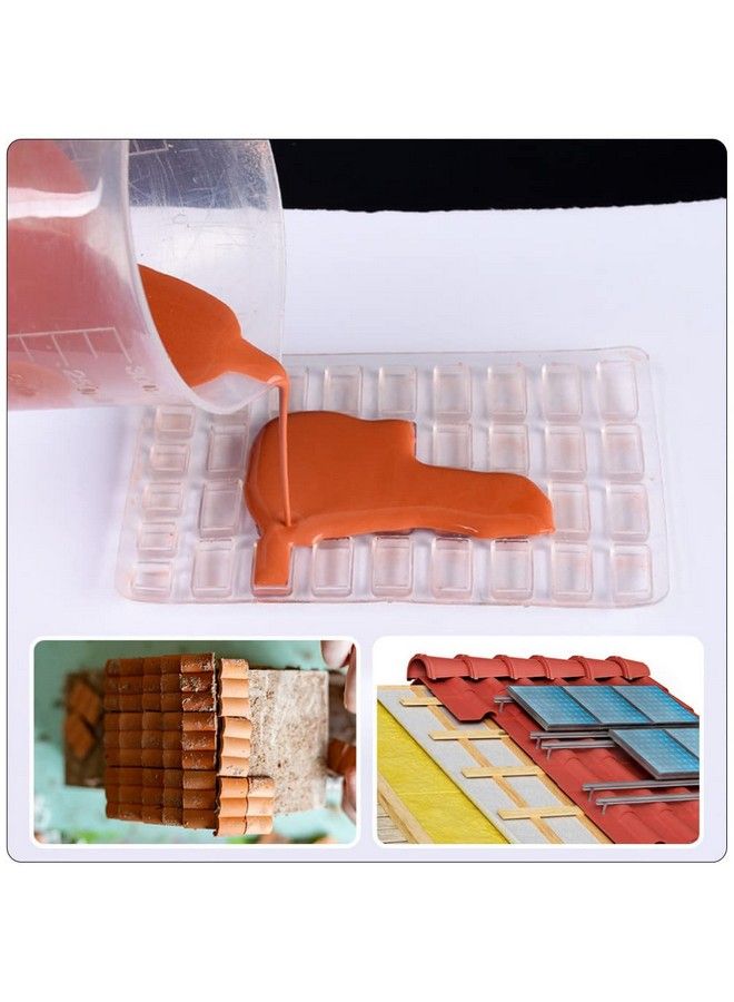EXCEART 1 Set Of Miniature Brick Silicone Mold 1: 12 Scale Brick Making Tool Kit Tiny Red Bricks Crafts Kit For Dollhouse Mini Garden Sand Table Landscape Building Accessories - Image 3