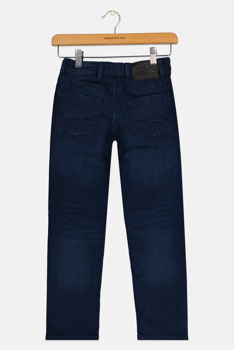 Jack Jones Kids Boy Regular Fit Washed Denim Jeans,Blue  - Image 2