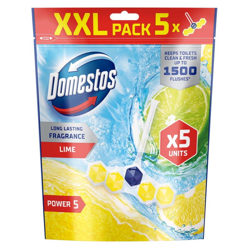 Domestos Power 5 Lime Toilet block 302g - Image 5