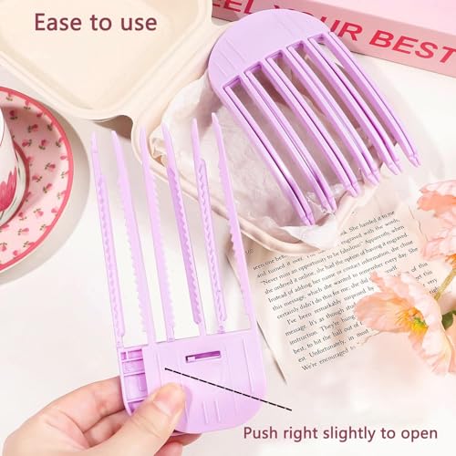 MAKABEE 2Pcs Volumizing Hair Clips for Fluffy Bangs, Easy High Crown Volume Tool for Women, No Crease Hair Root Lifting Clips for a Natural Puffy Lazy and Seamless Hairstyle Without Damaging Hair - Image 4
