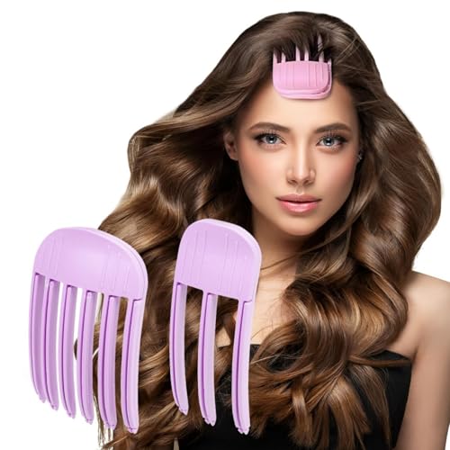 MAKABEE 2Pcs Volumizing Hair Clips for Fluffy Bangs, Easy High Crown Volume Tool for Women, No Crease Hair Root Lifting Clips for a Natural Puffy Lazy and Seamless Hairstyle Without Damaging Hair - Image 1